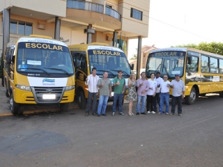 Os ônibus foram recebidos das mãos da presidente Dilma