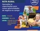 Prefeitura promoverá o Rota Rural no Assentamento Aroeira com cursos