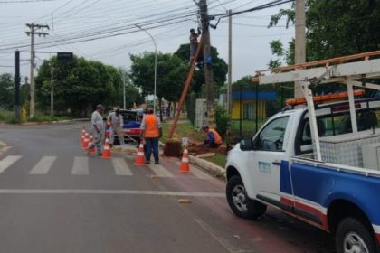 SEINTRA trabalha na reativação de semáforo em cruzamento da Lagoa Maior