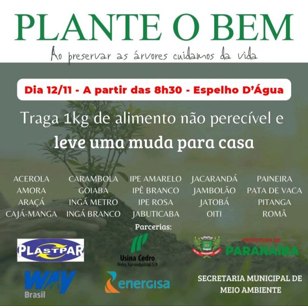 Meio Ambiente realiza ação “Plante o Bem”